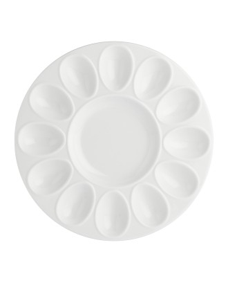 Platou din portelan pentru 12 oua, 26 cm, Convivio - SIMONA'S COOKSHOP